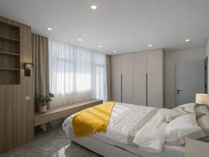 Интерьер второй спальни на 28 этаже комплекса Intourist Residence на улице Нико Пиросмани