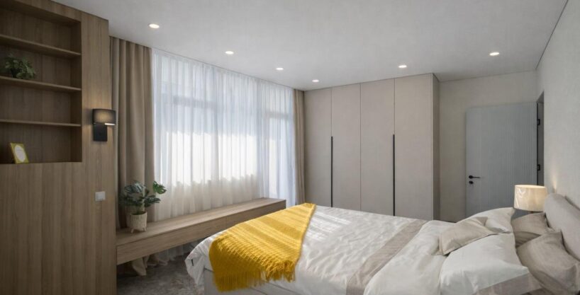 Интерьер второй спальни на 28 этаже комплекса Intourist Residence на улице Нико Пиросмани