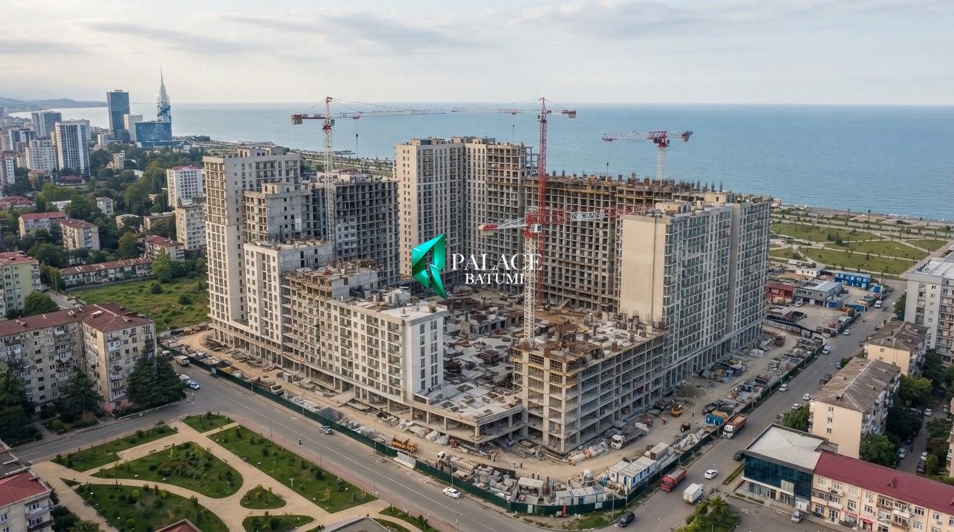 Современная новостройка Батуми на этапе строительства