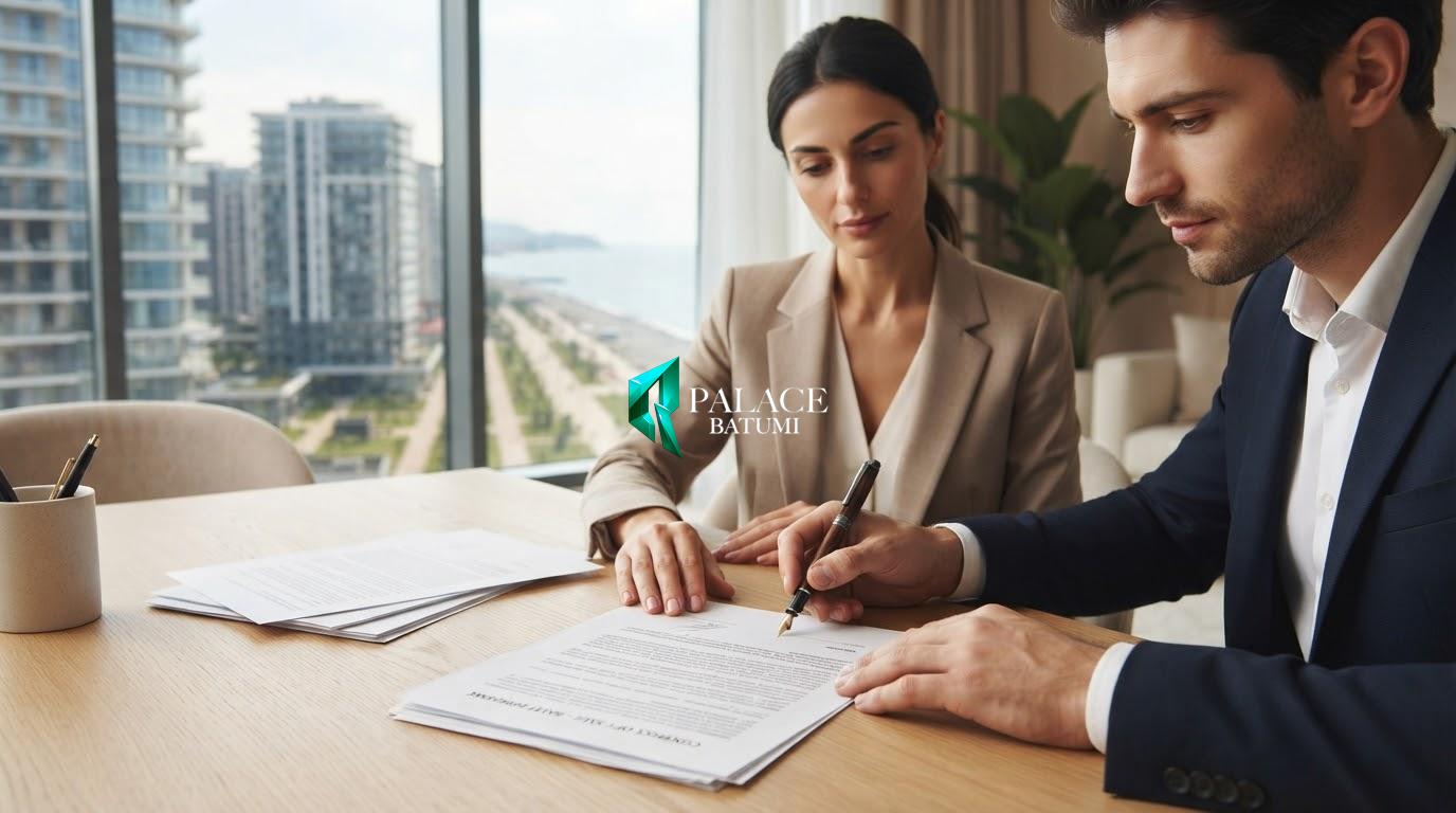 Подписание договора купли-продажи квартиры в Батуми иностранным покупателем